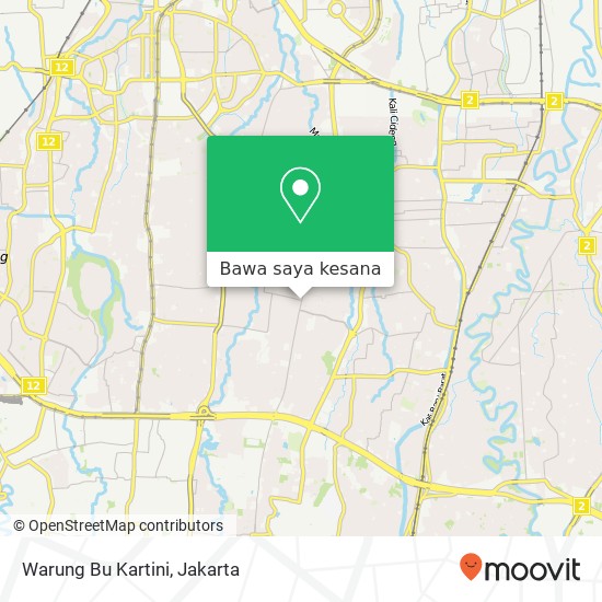 Peta Warung Bu Kartini, Jalan Kemang Selatan Pasar Minggu 12560