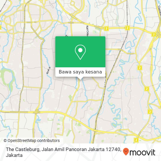 Peta The Castleburg, Jalan Amil Pancoran Jakarta 12740