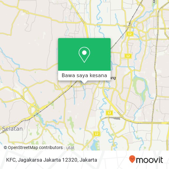 Peta KFC, Jagakarsa Jakarta 12320