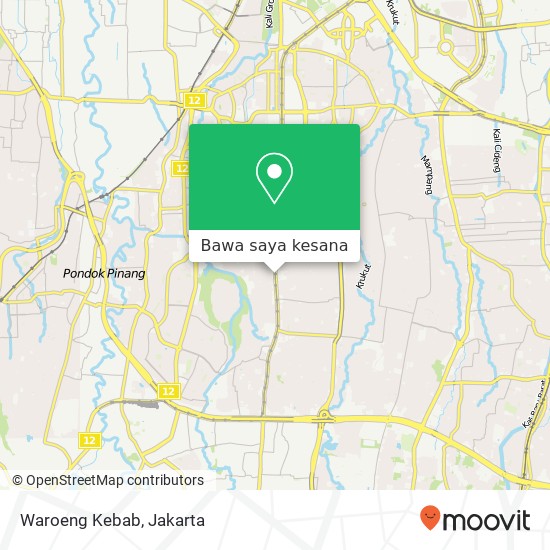 Peta Waroeng Kebab, Jalan RS Fatmawati Cilandak Jakarta 12410