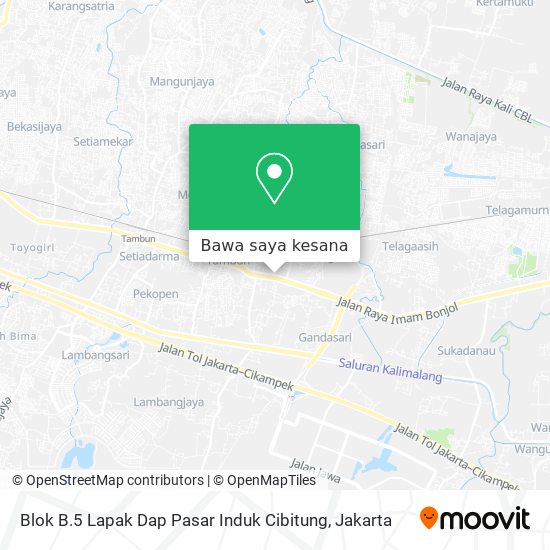 Peta Blok B.5 Lapak Dap Pasar Induk Cibitung