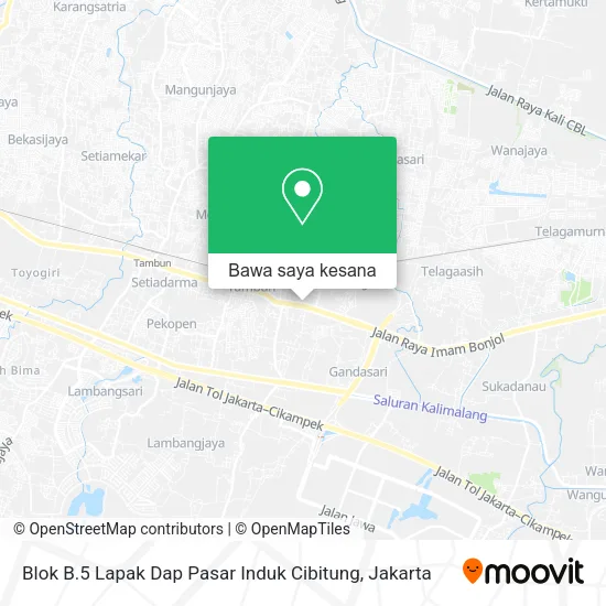 Peta Blok B.5 Lapak Dap Pasar Induk Cibitung