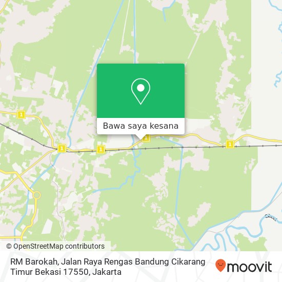 Peta RM Barokah, Jalan Raya Rengas Bandung Cikarang Timur Bekasi 17550