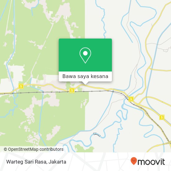 Peta Warteg Sari Rasa, Jalan Raya Pacing Kedungwaringin Bekasi 17550