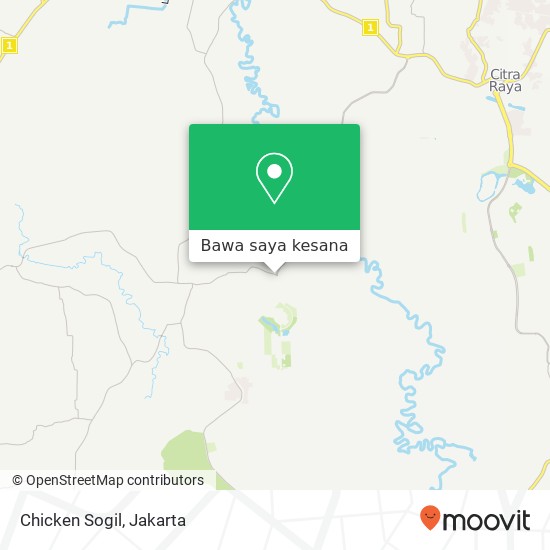 Peta Chicken Sogil, Jalan Ki Mas Laeng Tigaraksa Tangerang