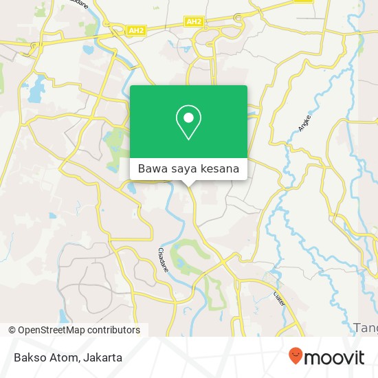 Peta Bakso Atom, Jalan Raya Serpong Serpong Utara Tangerang