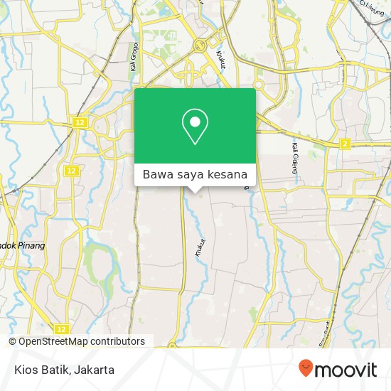 Peta Kios Batik, Jalan Kemang Raya Mampang Prapatan Jakarta 12730