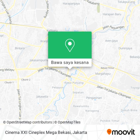 Peta Cinema XXI Cineplex Mega Bekasi