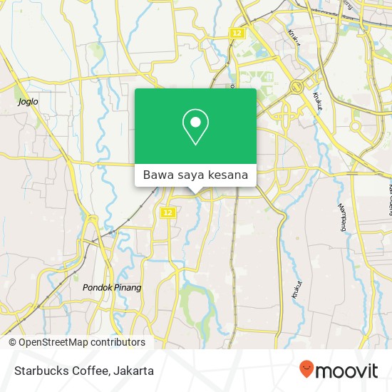 Peta Starbucks Coffee, Jalan Kh. M. Syafii Adzami Kebayoran Baru Jakarta Selatan 12130