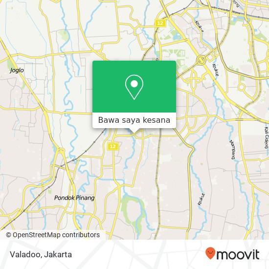 Peta Valadoo, Jalan Gandaria 1 Kebayoran Baru Jakarta 12130