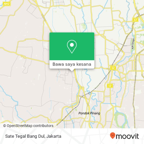 Peta Sate Tegal Bang Dul, Jalan M. Saidi Pesanggrahan Jakarta 12270