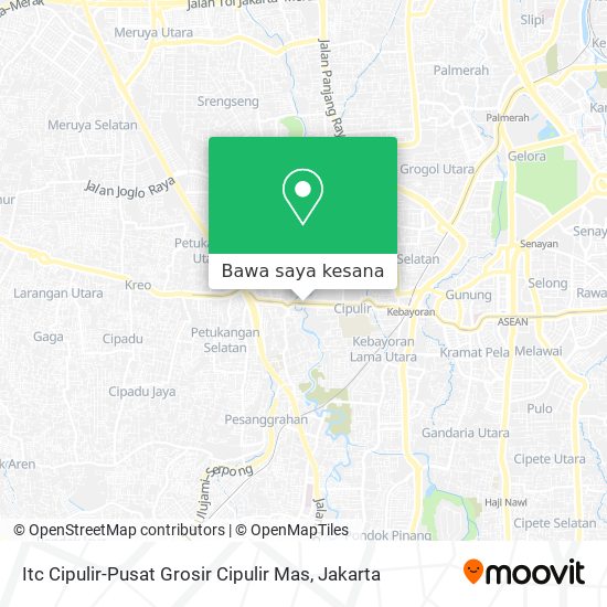 Peta Itc Cipulir-Pusat Grosir Cipulir Mas