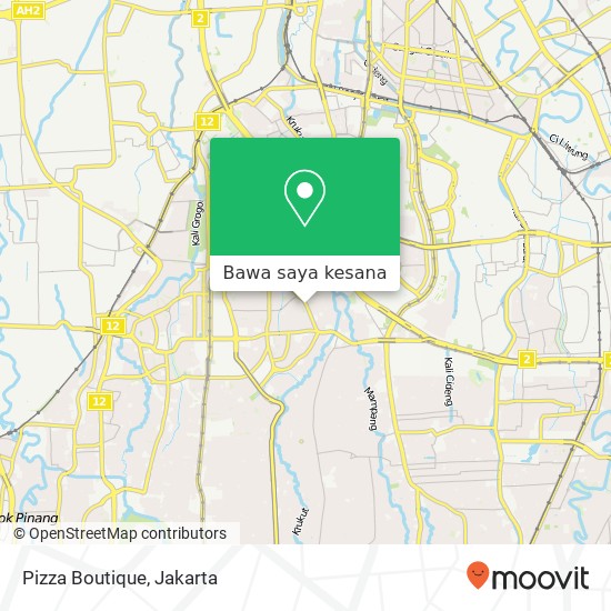 Peta Pizza Boutique, Jalan Suryo Kebayoran Baru Jakarta 12180