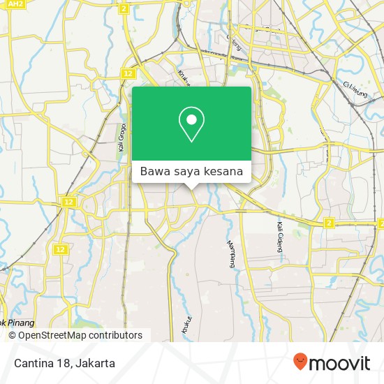 Peta Cantina 18, Jalan Suryo Kebayoran Baru Jakarta 12180