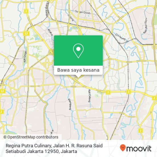 Peta Regina Putra Culinary, Jalan H. R. Rasuna Said Setiabudi Jakarta 12950