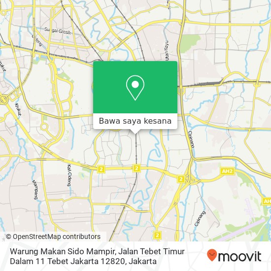 Peta Warung Makan Sido Mampir, Jalan Tebet Timur Dalam 11 Tebet Jakarta 12820