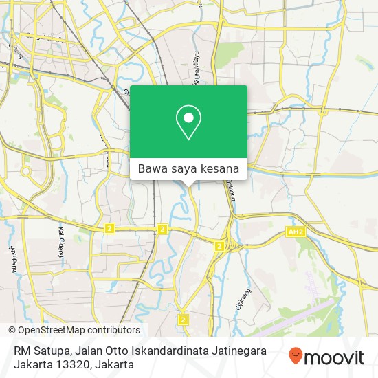 Peta RM Satupa, Jalan Otto Iskandardinata Jatinegara Jakarta 13320