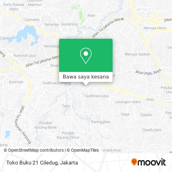 Peta Toko Buku 21 Ciledug