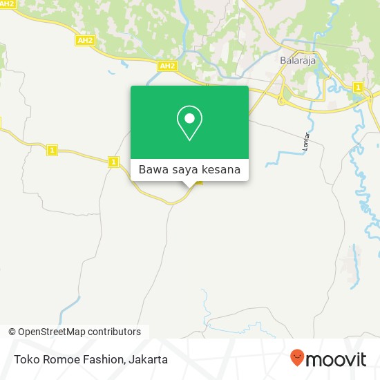 Peta Toko Romoe Fashion, Jalan Raya Serang Balaraja Tangerang