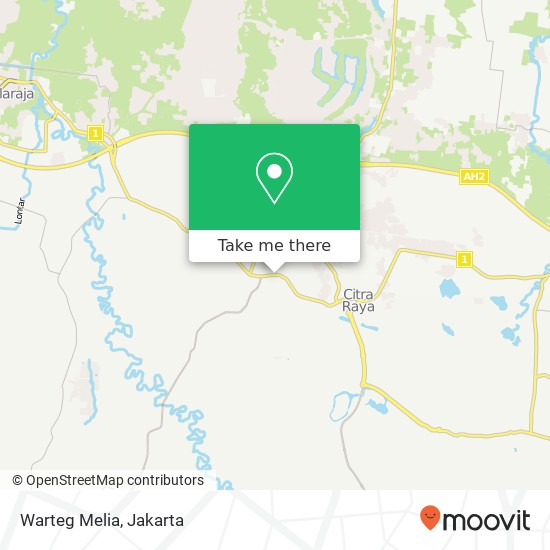 Peta Warteg Melia, Jalan Raya Serang Cikupa 15710