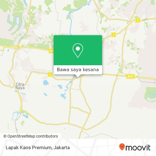 Peta Lapak Kaos Premium, Jalan Raya Bitung Curug Tangerang