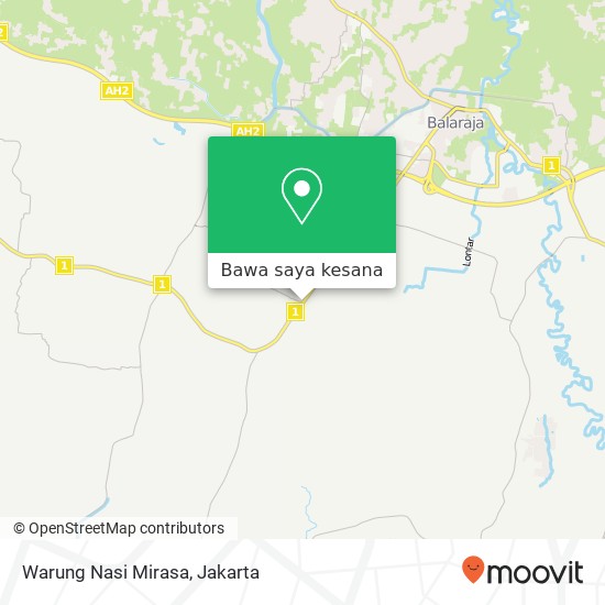 Peta Warung Nasi Mirasa, Jalan Raya Serang Balaraja Tangerang