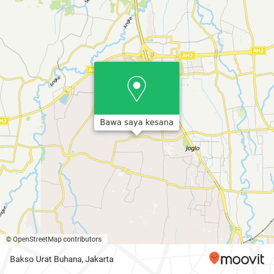 Peta Bakso Urat Buhana, Jalan Joglo Raya Kembangan Jakarta 11640