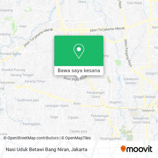 Peta Nasi Uduk Betawi Bang Niran