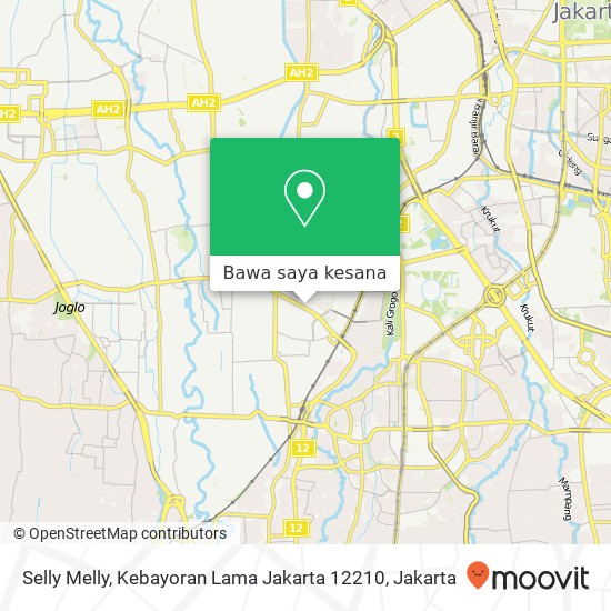 Peta Selly Melly, Kebayoran Lama Jakarta 12210