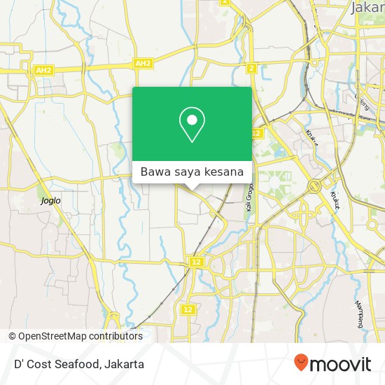 Peta D' Cost Seafood, Jalan Letjen Soepono Kebayoran Lama Jakarta 12210