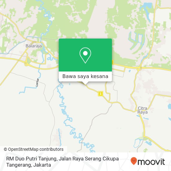 Peta RM Duo Putri Tanjung, Jalan Raya Serang Cikupa Tangerang