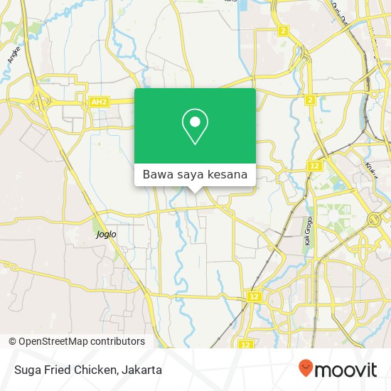Peta Suga Fried Chicken, Jalan Kelapa Dua Kebon Jeruk Jakarta 11550