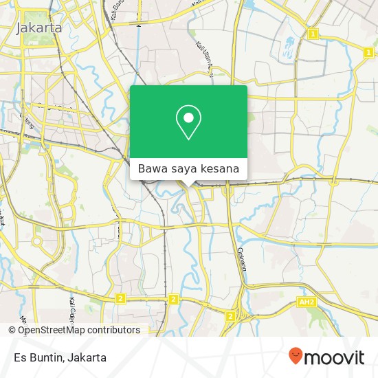 Peta Es Buntin, Jalan Pasar Utara Jatinegara Jakarta Timur 13310