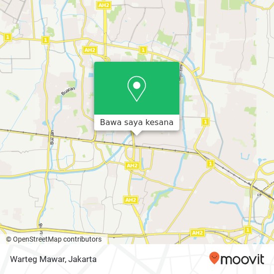 Peta Warteg Mawar, Jalan Pulogebang Cakung Jakarta 13950