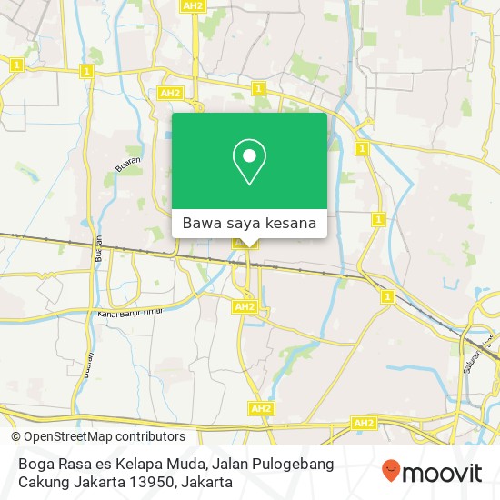 Peta Boga Rasa es Kelapa Muda, Jalan Pulogebang Cakung Jakarta 13950