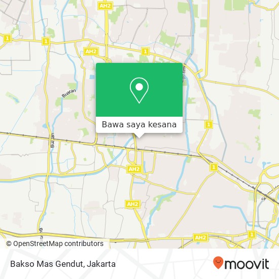 Peta Bakso Mas Gendut, Jalan Pulogebang Cakung Jakarta 13950