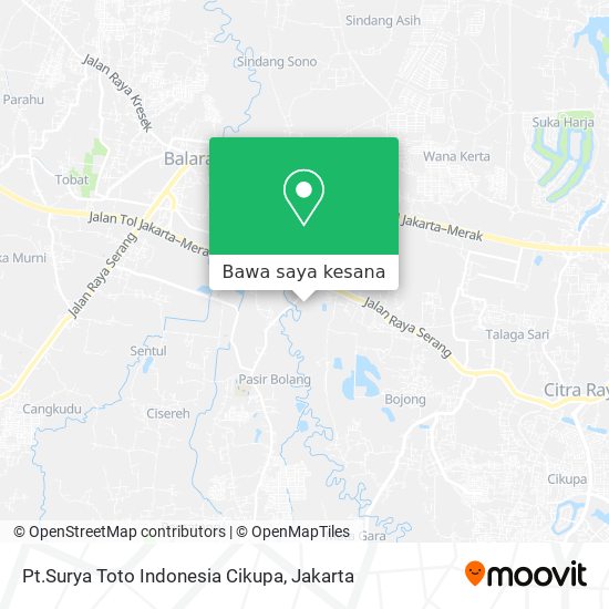 Peta Pt.Surya Toto Indonesia Cikupa