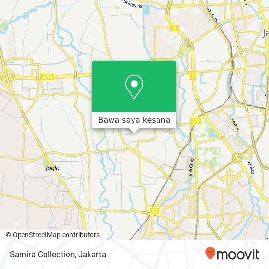 Peta Samira Collection, Jalan Masjid al-Anwar Kebon Jeruk Jakarta 11540