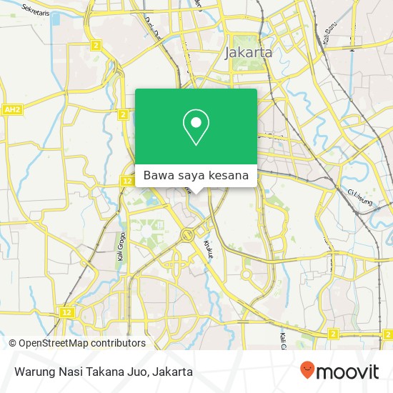 Peta Warung Nasi Takana Juo, Jalan Karet Pasar Baru Barat 5 Tanah Abang Jakarta 10220