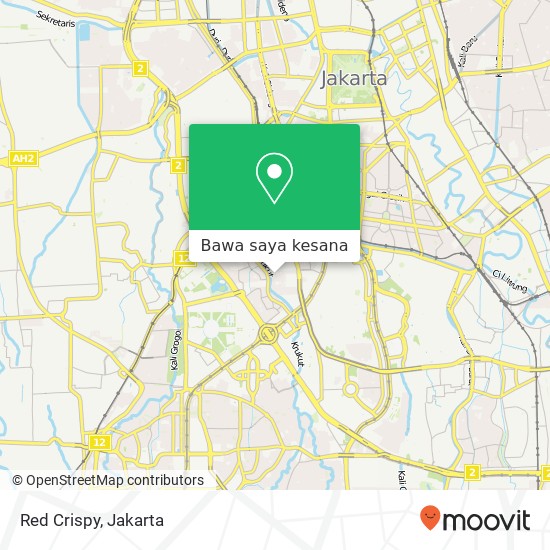 Peta Red Crispy, Jalan Mutiara Tanah Abang Jakarta 10220