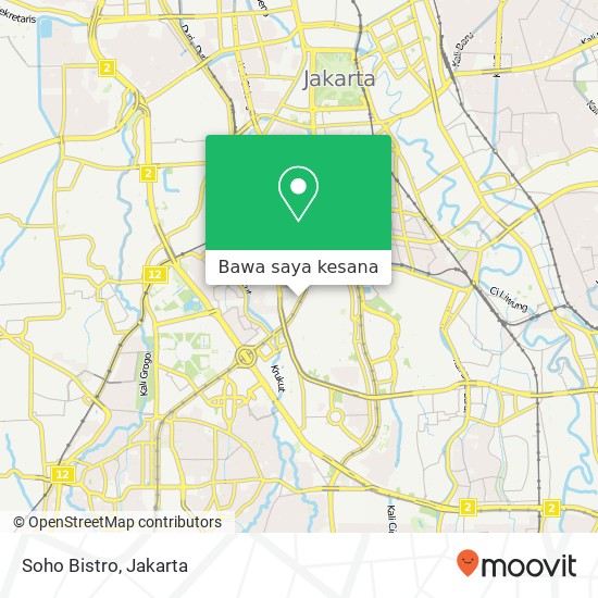 Peta Soho Bistro, Jalan Jend. Sudirman 46 Tanah Abang Jakarta Pusat 10220