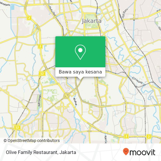 Peta Olive Family Restaurant, Tanah Abang Jakarta Pusat 10220
