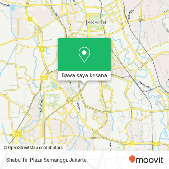 Peta Shabu Tei Plaza Semanggi, Jalan Jend. Sudirman Tanah Abang Jakarta Pusat 10220