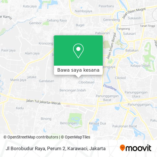 Peta Jl Borobudur Raya, Perum 2, Karawaci