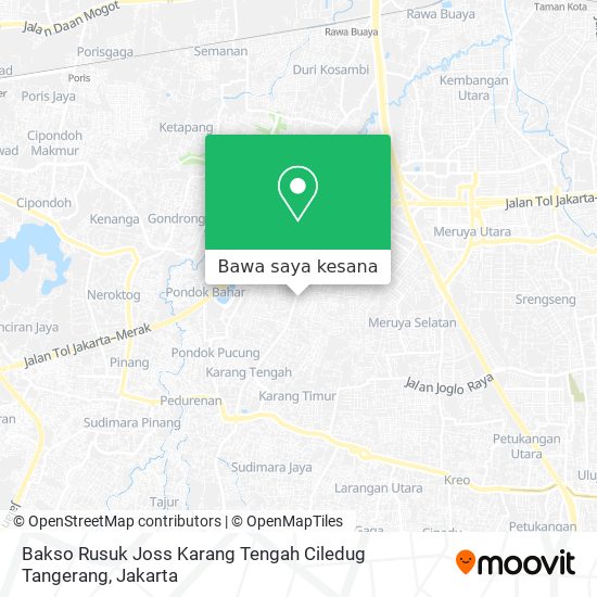 Peta Bakso Rusuk Joss Karang Tengah Ciledug Tangerang