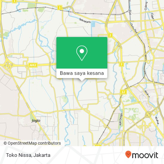 Peta Toko Nissa, Jalan Musyawarah Kebon Jeruk Jakarta 11530