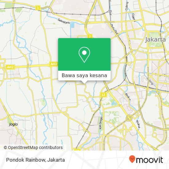 Peta Pondok Rainbow, Jalan Palmerah Barat II Palmerah Jakarta 11480