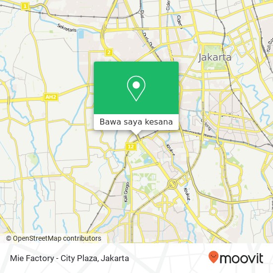 Peta Mie Factory - City Plaza, Jalan Jend. Gatot Subroto Tanah Abang Jakarta Pusat 10270