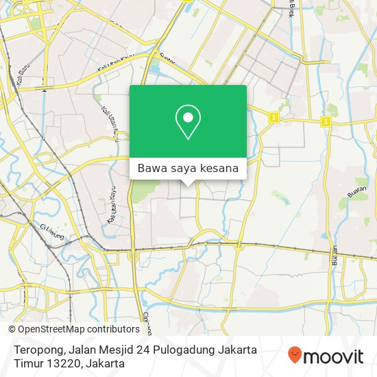 Peta Teropong, Jalan Mesjid 24 Pulogadung Jakarta Timur 13220