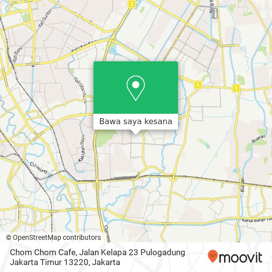 Peta Chom Chom Cafe, Jalan Kelapa 23 Pulogadung Jakarta Timur 13220